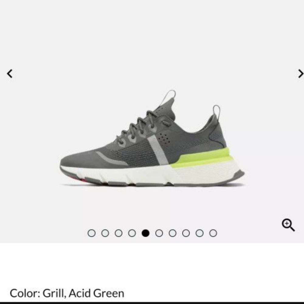 New Womens Sorel Kinetic Rush Glow Sneaker Grill Acid Green Running Shoes 8.5